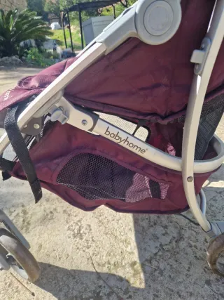 Carrito de bebé Babyhome color burdeos