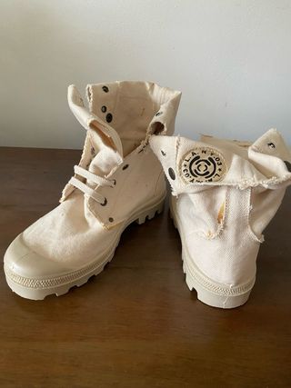 Scarponcini n.37 unisex tela grezza Made in Italy