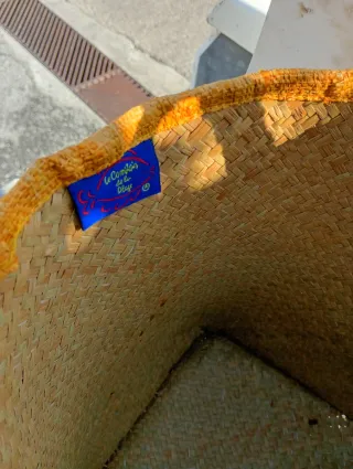 Borsa in vimini vintage Alassio da spiaggia