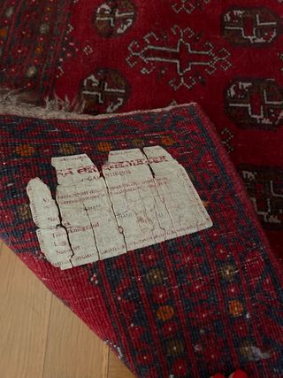 Alfombra Afgana Lana Roja