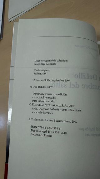 El hombre del salto, Don Delillo