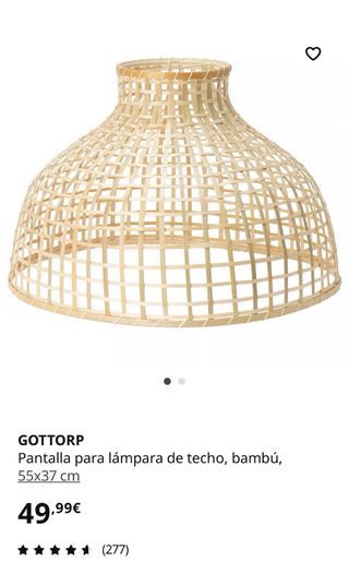 Lámpara de techo GOTTORP IKEA bambú