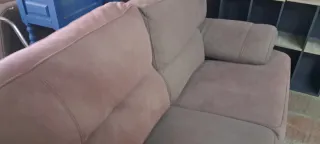 Sofá 2 Plazas Beige/Marrón