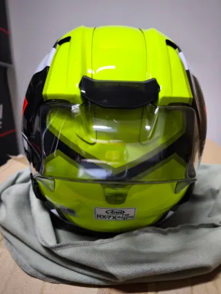 Casco Arai RX7x Nuevo, modelo Maze Fluor Yellow