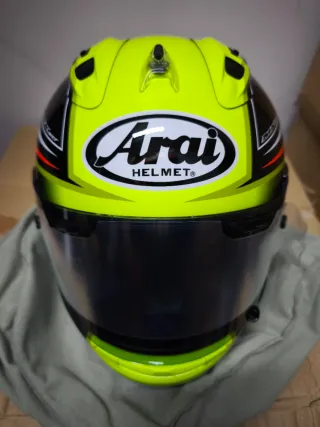 Casco Arai RX7x Nuevo, modelo Maze Fluor Yellow
