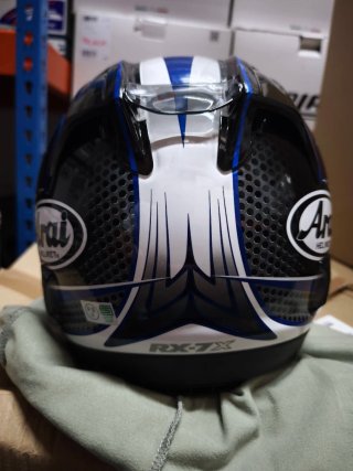 Casco Arai RX7x Nuevo, modelo Sword Blue. Talla S