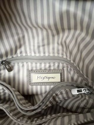 Bolso Mochila Miztique gris Cuero Vegano