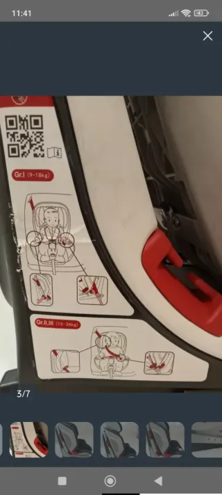 Silla coche Chicco Isofix grupos 1/2/3