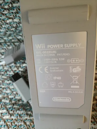 Cargador Nintendo Wii Fuente Alimentación