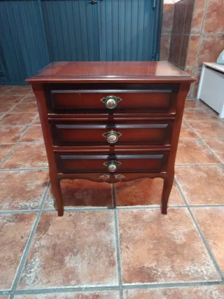 Armario de madera color cerezo mas cama de 90 más