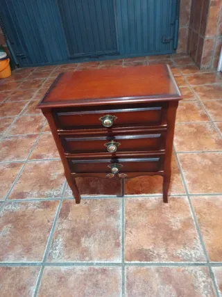 Armario de madera color cerezo mas cama de 90 más