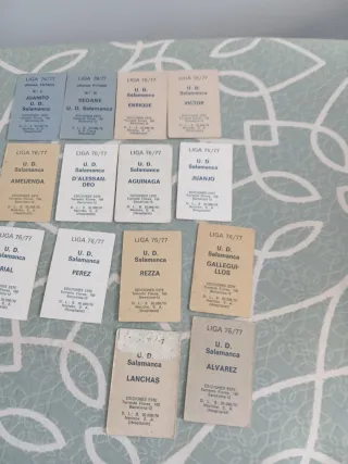 Cromos Liga 76/77 U.D. Salamanca