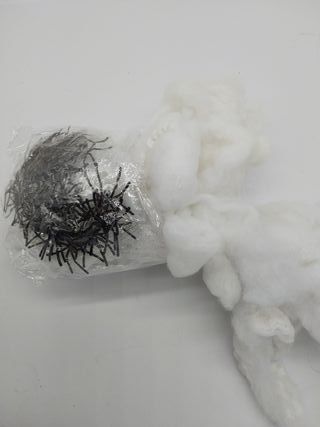 Haus Projekt Halloween 60g Decoración de Tela de Araña Blanca con 30 Arañas Falsas, Telarañas Halloween Exterior y Interior, Tel