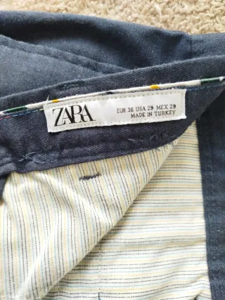 Calças Chino Zara Man Azuis