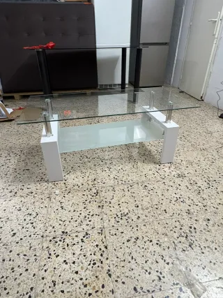 Mesa de centro de cristal