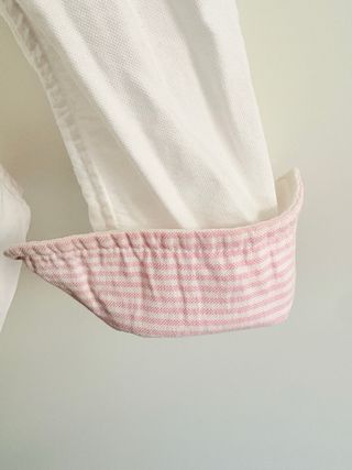 Camisa Ralph Lauren Blanca Rayas Rosas Talla S