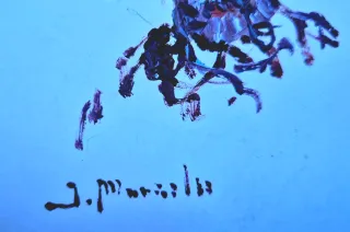 Cuadro abstracto impresionista Francia años 60/70