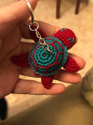 Llavero Tortuga Tejida Crochet