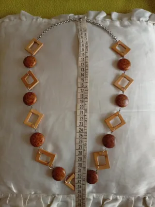 Collana legno vintage anni 80