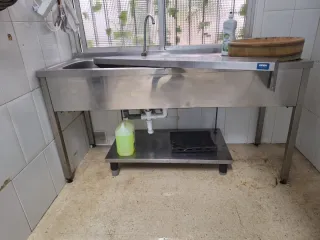 Fregadero de acero inoxidable 2 senos