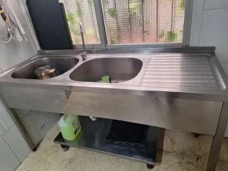 Fregadero de acero inoxidable 2 senos