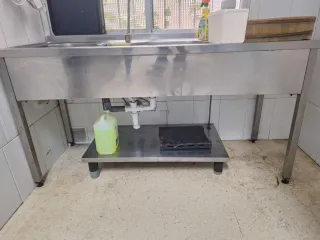 Fregadero de acero inoxidable 2 senos