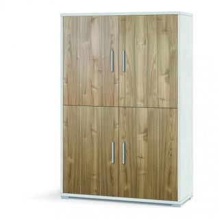 Credenza Moderna Living 4 Scomparti Marrone 161 cm