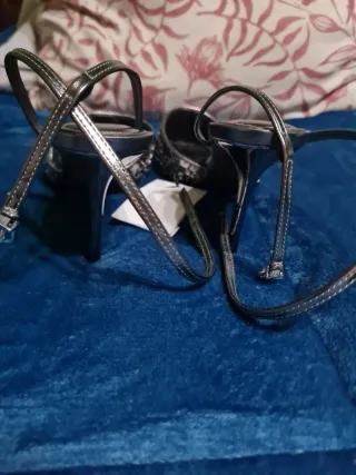 Sandalias Zara Talla 38 Plata