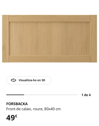 Frontal Calaix roure / cajón roble IKEA FORSBÄCKA