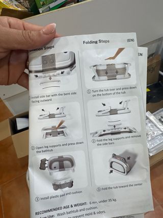 Bañera Plegable Bebé Gris Dinosaurio