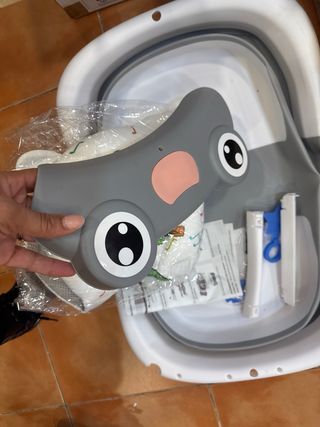Bañera Plegable Bebé Gris Dinosaurio