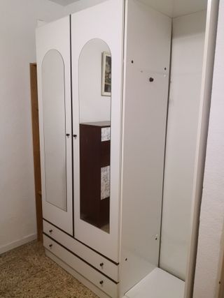 Armario blanco 3 puertas con espejos