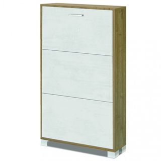 Scarpiera Salvaspazio 3 Ante 118 cm Bianco Casa