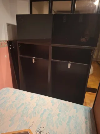 2 Armarios Negros para Habitación