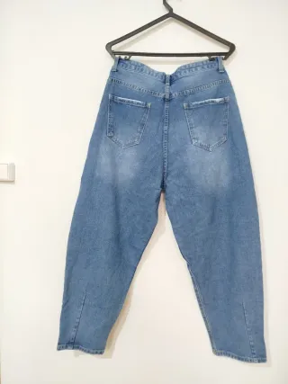 Calças barrel/ballon azuis