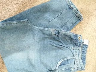 Calças barrel/ballon azuis