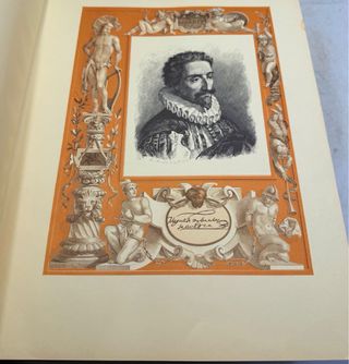 Libro Don Quijote de la Mancha 1930. Canto de Oro