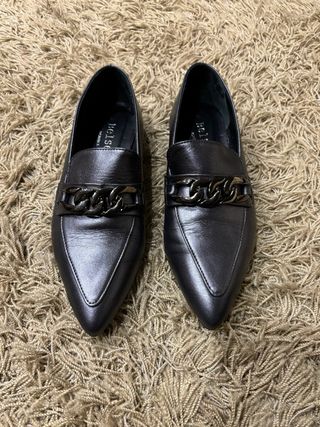 Zapatos Belset Piel Negro con Cadena