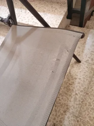 Silla exterior reclinable gris