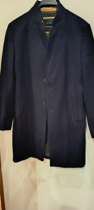 Abrigo Zara Hombre Azul Marino