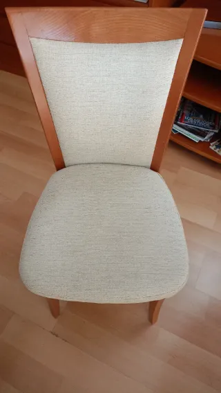 4 Sillas Comedor Tapizadas Madera