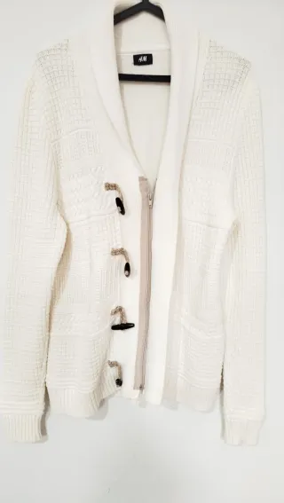 Casaco malha H&M branco tamanho único