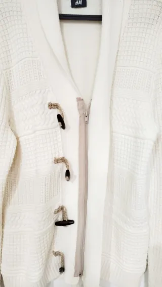 Casaco malha H&M branco tamanho único