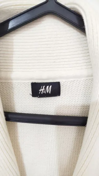 Casaco malha H&M branco tamanho único