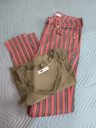 Conjunto camiseta y Pantalón Rayas