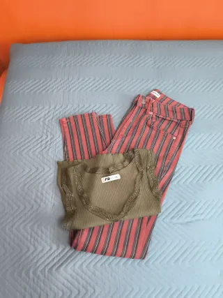 Conjunto camiseta y Pantalón Rayas