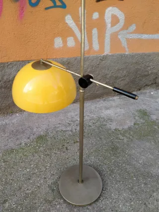 Lámpara Vintage Espacial 70s Dorada Amarilla