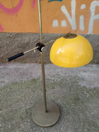 Lámpara Vintage Espacial 70s Dorada Amarilla