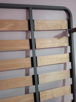 Somier láminas 105 cm metal y madera