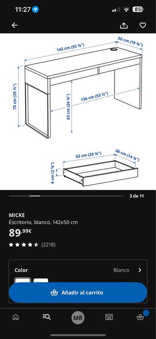 Escritorio Blanco Ikea